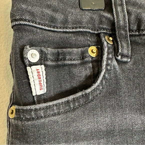 Superdry Black Denim Jeans Size 30 X 30 - Picture 3 of 6